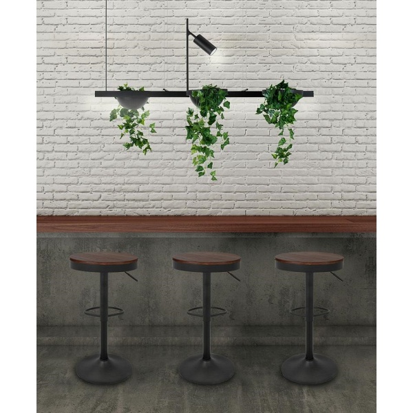 Lampa wisząca PLANT LINE czarna - Moosee